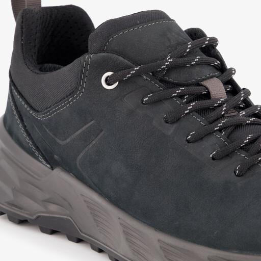 Leren heren wandelschoenen cat. A zwart