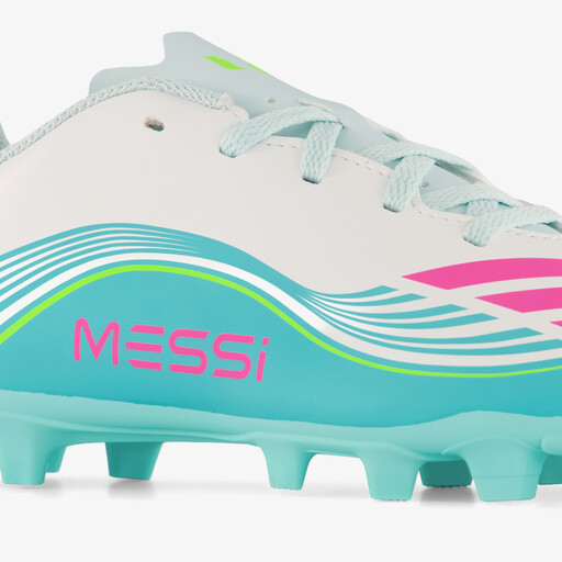 F50 Messi Club MG kinder voetbalschoenen wit blauw