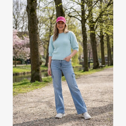 Dames trui lichtblauw