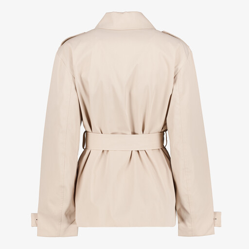 Korte dames trenchcoat beige