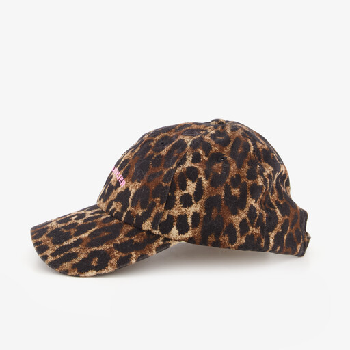 Dames pet met luipaardprint