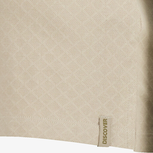 Jongens polo met rits beige