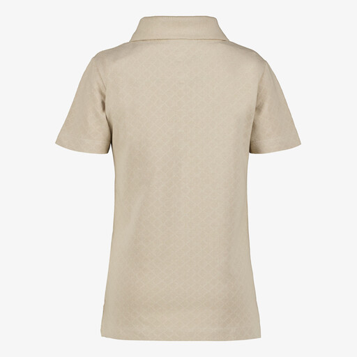 Jongens polo met rits beige