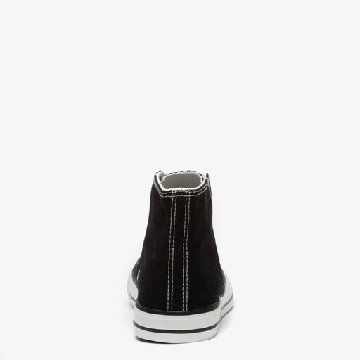 Hoge canvas dames sneakers zwart