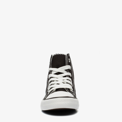 Hoge canvas dames sneakers zwart
