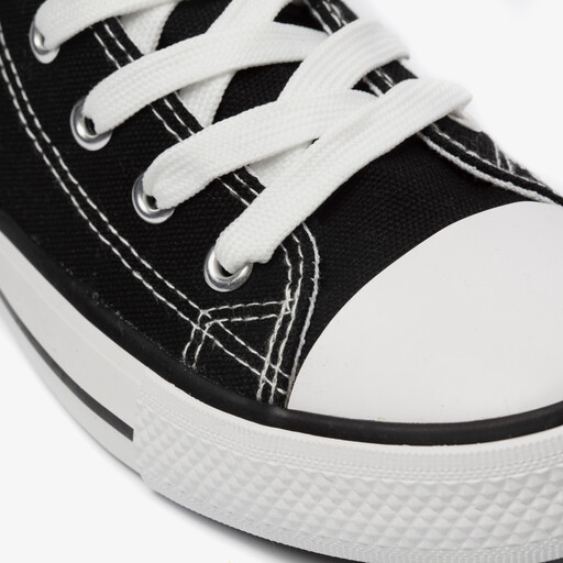 Hoge canvas dames sneakers zwart