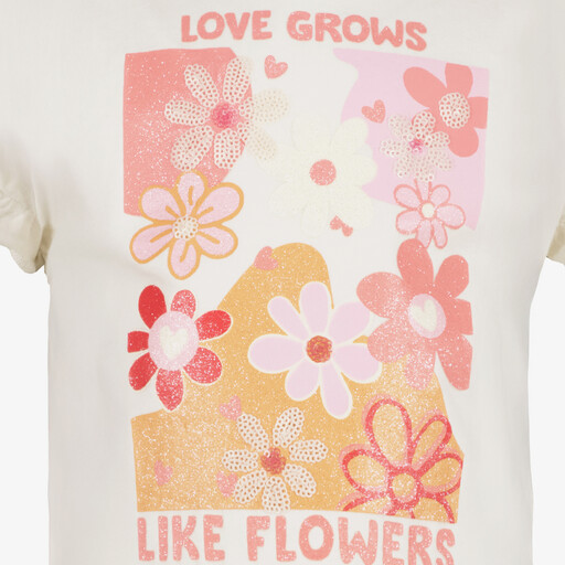 Meisjes T-shirt met opdruk wit