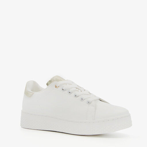 Dames sneakers wit goud
