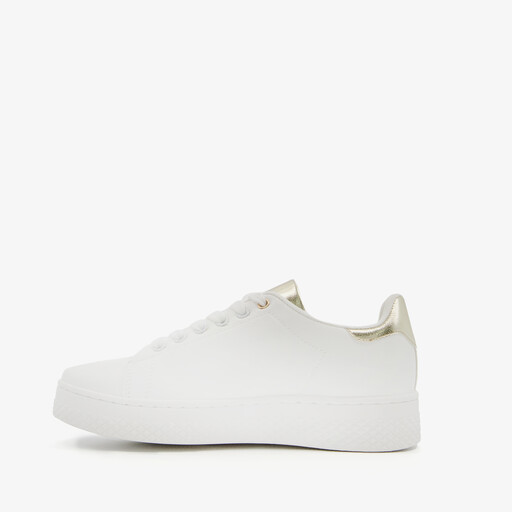 Dames sneakers wit goud