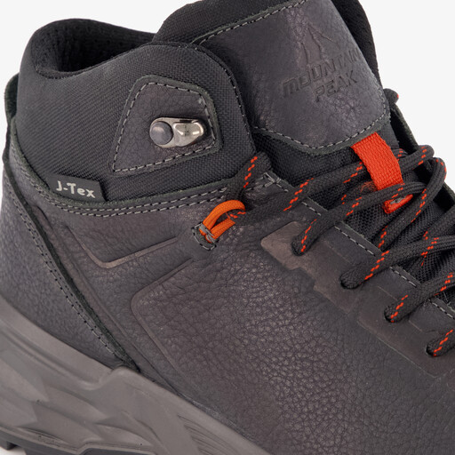 Leren heren wandelschoenen cat. B zwart