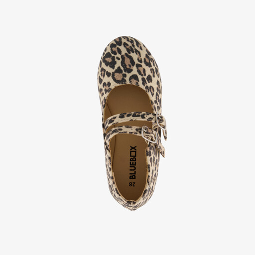 Blue box meisjes ballerina met panterprint