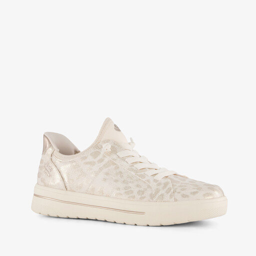 Step In dames sneakers met H leest wit zilver