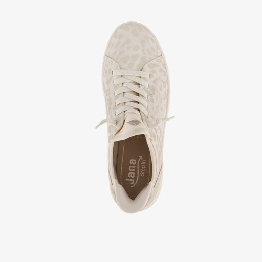 Step In dames sneakers met H leest wit zilver