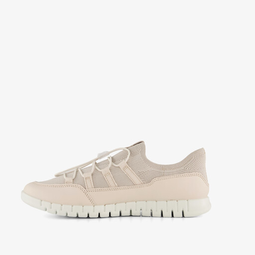 ECCO Gruuv Lite W Limestone leren dames sneakers beige