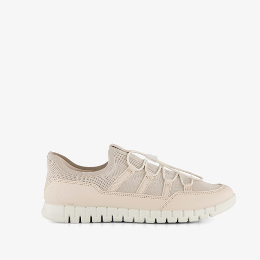 ECCO Gruuv Lite W Limestone leren dames sneakers beige