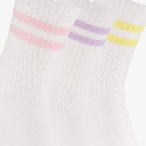 3 paar dames sportsokken wit