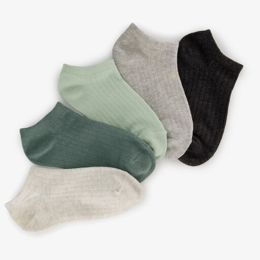 5 paar kinder sneakersokken pastel