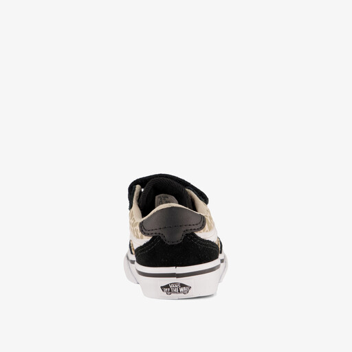 Meisjes sneakers met panterprint zwart wit