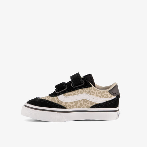 Meisjes sneakers met panterprint zwart wit
