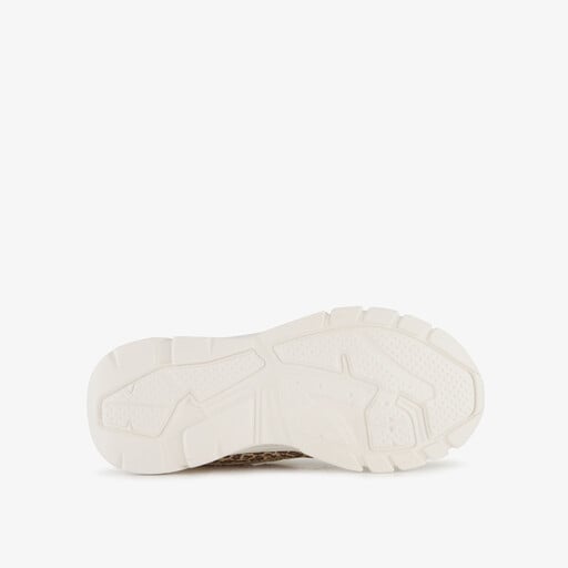 Meisjes sneakers met luipaardprint beige goud