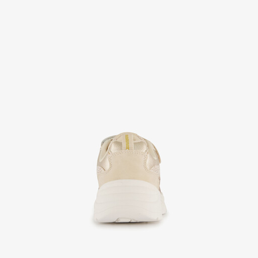 Meisjes sneakers met luipaardprint beige goud