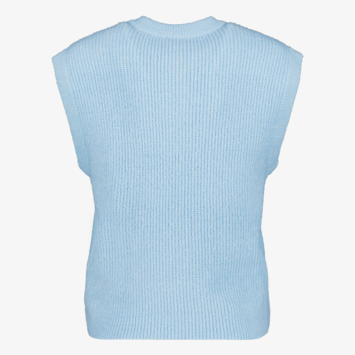 Gebreide dames gilet lichtblauw