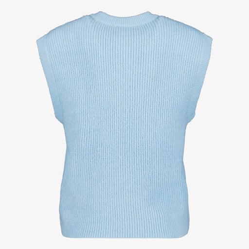 Gebreide dames gilet lichtblauw