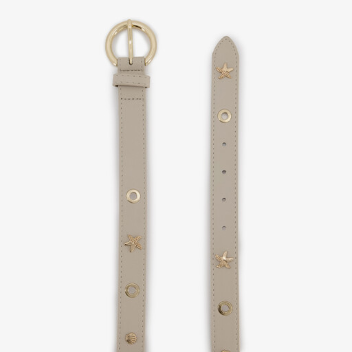 Dames riem met schelpenstuds goud