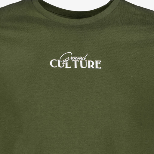 Heren T-shirt met backprint groen