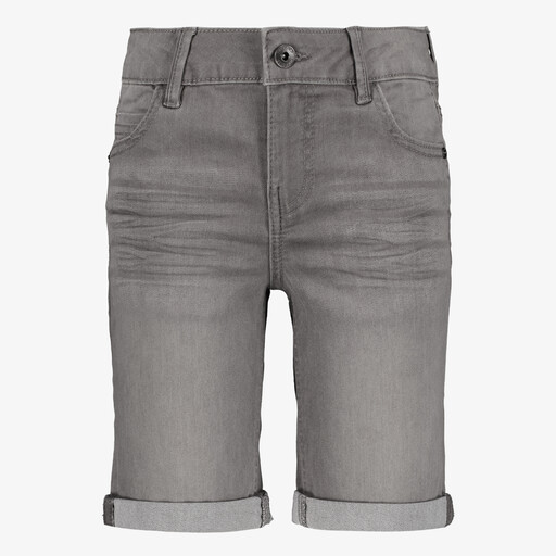 Jongens denim short grijs