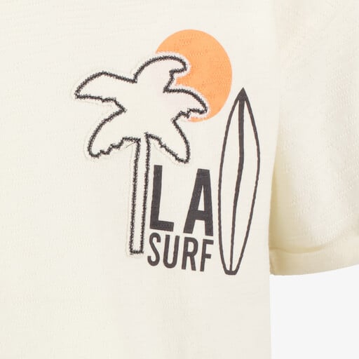 Jongens T-shirt met opdruk wit