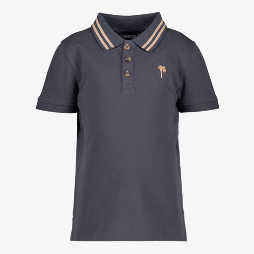 Jongens polo met palm donkerblauw