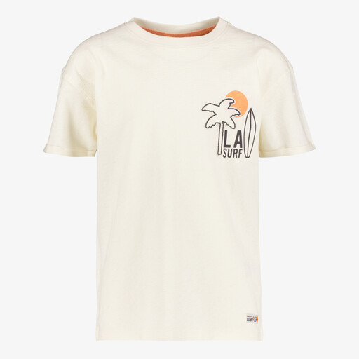 Jongens T-shirt met opdruk wit