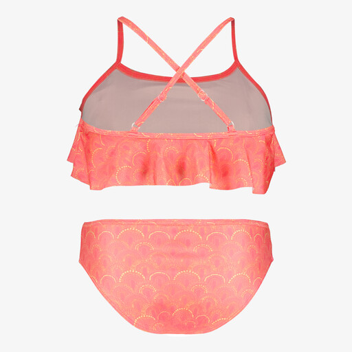Meisjes bikini roze met print