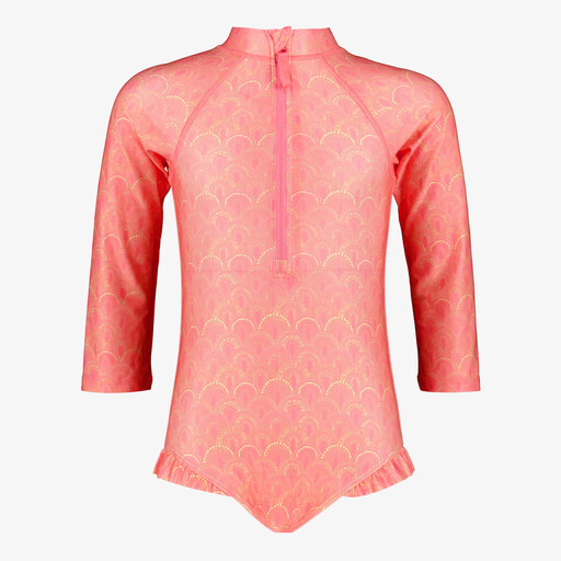 Meisjes UV badpak driekwart mouwen roze