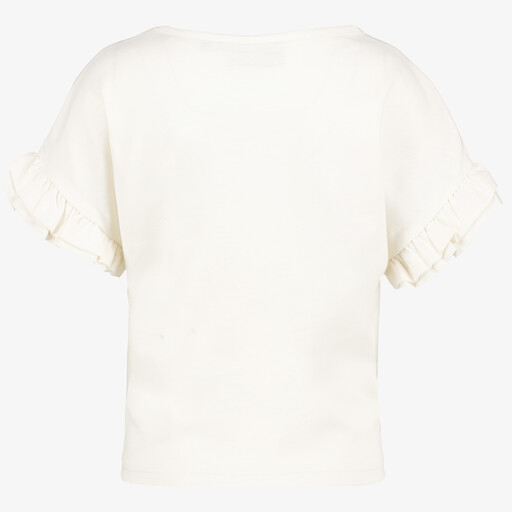Meisjes T-shirt met knoop wit