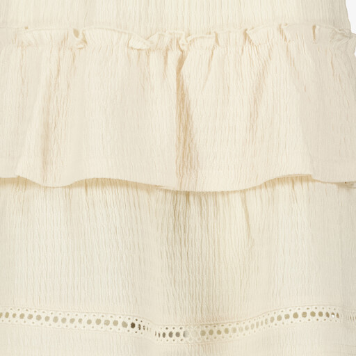 Twoday meisjes rok met ruches beige