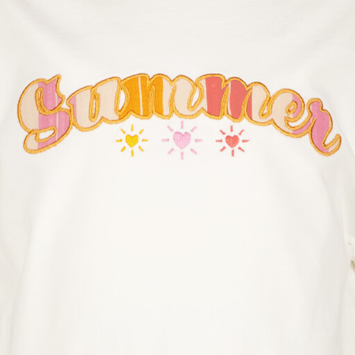 Meisjes T-shirt met knoop wit