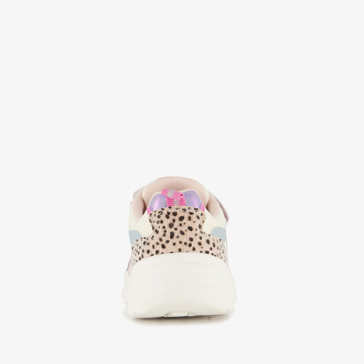 Meisjes sneakers met panterprint details pastel