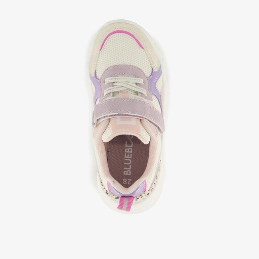 Meisjes sneakers met panterprint details pastel