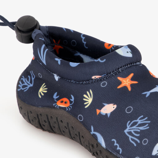 Kinder waterschoenen met zeedierenprint blauw