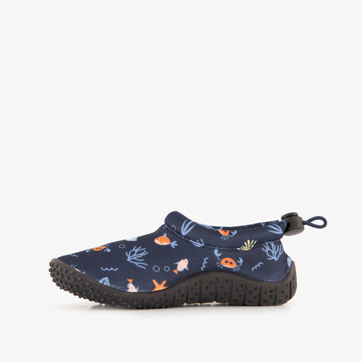 Kinder waterschoenen met zeedierenprint blauw
