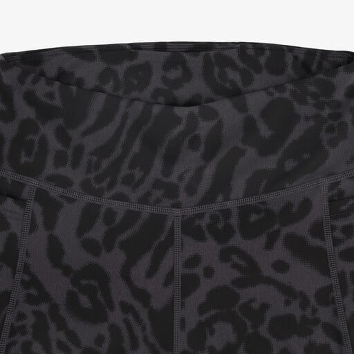 Dames sportlegging met luipaardprint zwart grijs