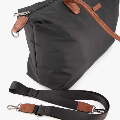 Dames shopper zwart bruin