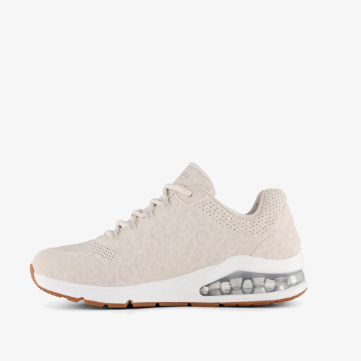Uno 2 dames sneakers met panterprint en airzool beige