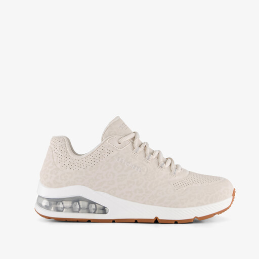 Uno 2 dames sneakers met panterprint en airzool beige
