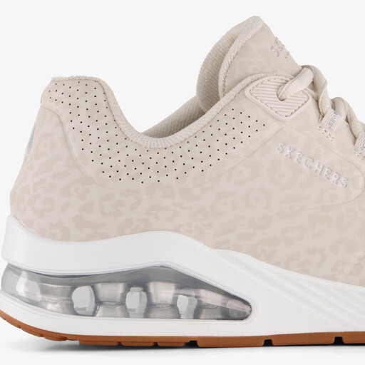 Uno 2 dames sneakers met panterprint en airzool beige