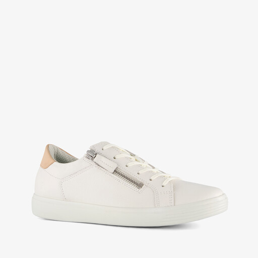 ECCO Classic suede dames sneakers wit