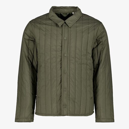 Heren jas olijfgroen