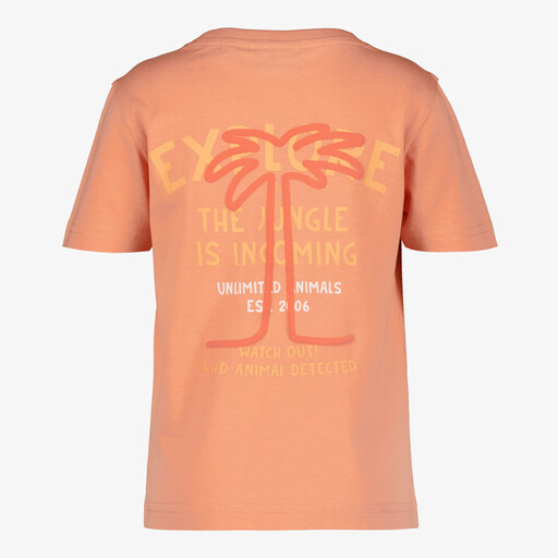 Jongens T-shirt met backprint oranje